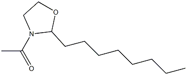 3-Acetyl-2-octyloxazolidine Struktur