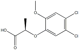 [R,(+)]-2-(4,5-Dichloro-2-methoxyphenoxy)propionic acid,,结构式
