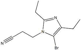 5-Bromo-1-(2-cyanoethyl)-2,4-diethyl-1H-imidazole,,结构式