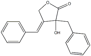 3-Benzyl-3-hydroxy-4-(benzylidene)-3,4-dihydro-2(5H)-furanone Structure