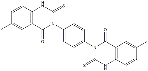 3,3'-(1,4-Phenylene)bis[1,2-dihydro-6-methyl-2-thioxoquinazolin-4(3H)-one],,结构式