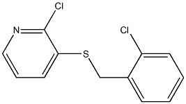 2-Chloro-3-(2-chlorobenzyl)thiopyridine,,结构式