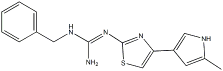 N-[Amino(benzylamino)methylene]-4-(2-methyl-1H-pyrrole-4-yl)thiazole-2-amine Structure