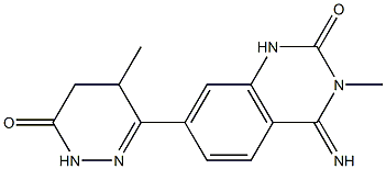 7-[(2,3,4,5-Tetrahydro-5-methyl-3-oxopyridazin)-6-yl]-3,4-dihydro-3-methyl-4-iminoquinazolin-2(1H)-one Struktur
