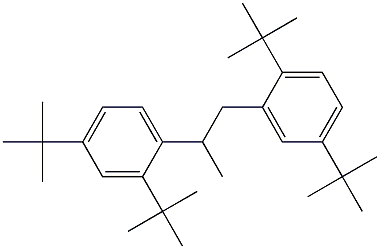 2-(2,4-ジ-tert-ブチルフェニル)-1-(2,5-ジ-tert-ブチルフェニル)プロパン 化学構造式