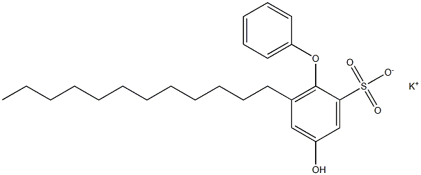 4-Hydroxy-6-dodecyl[oxybisbenzene]-2-sulfonic acid potassium salt,,结构式