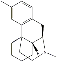 (+)-3,17-Dimethylmorphinan 结构式