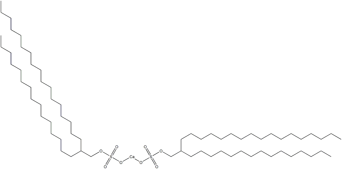 ビス(2-ペンタデシルノナデシルオキシスルホニルオキシ)カルシウム 化学構造式