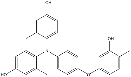 N,N-Bis(4-hydroxy-2-methylphenyl)-4-(3-hydroxy-4-methylphenoxy)benzenamine Structure