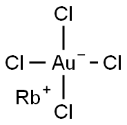 テトラクロロ金(III)酸ルビジウム 化学構造式