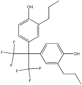 4,4'-(Hexafluoroisopropylidene)bis(2-propylphenol) Struktur