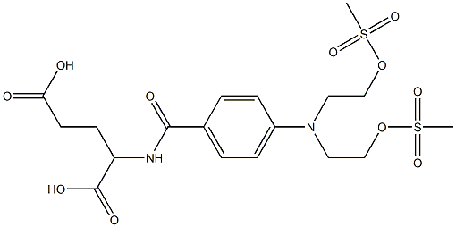 2-[[4-[Bis[2-(methylsulfonyloxy)ethyl]amino]benzoyl]amino]pentanedioic acid,,结构式