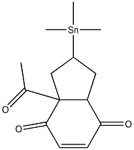 7a-Acetyl-2,3,3a,4,7,7a-hexahydro-2-(trimethylstannyl)-1H-indene-4,7-dione Structure