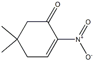 2-ニトロ-5,5-ジメチル-2-シクロヘキセン-1-オン 化学構造式