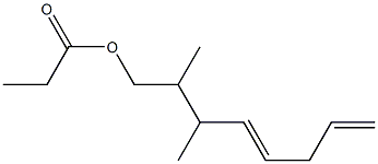 Propionic acid 2,3-dimethyl-4,7-octadienyl ester Structure