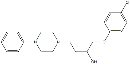 1-(4-クロロフェノキシ)-4-[4-[フェニル]-1-ピペラジニル]-2-ブタノール 化学構造式