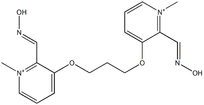 3,3'-[1,3-Propanediylbis(oxy)]bis[2-(hydroxyiminomethyl)-1-methylpyridinium] 结构式