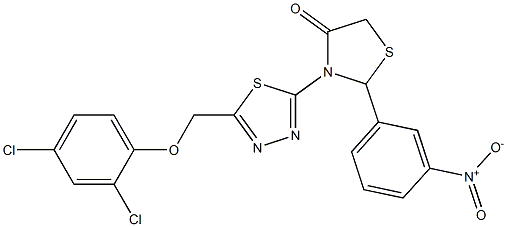 3,5-Dihydro-3-[5-[(2,4-dichlorophenoxy)methyl]-1,3,4-thiadiazol-2-yl]-2-[3-nitrophenyl]thiazol-4(2H)-one