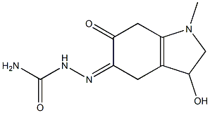 1-[(2,3,4,5,6,7-Hexahydro-3-hydroxy-1-methyl-6-oxo-1H-indol)-5-ylidene]semicarbazide Struktur