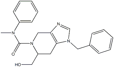 1-Benzyl-4,5,6,7-tetrahydro-6-hydroxymethyl-N-methyl-N-phenyl-1H-imidazo[4,5-c]pyridine-5-carboxamide Structure