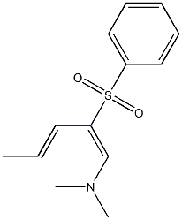 (1E,3E)-N,N-Dimethyl-2-(phenylsulfonyl)-1,3-pentadien-1-amine|