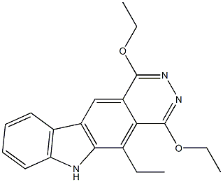 1,4-Diethoxy-5-ethyl-6H-pyridazino[4,5-b]carbazole,,结构式
