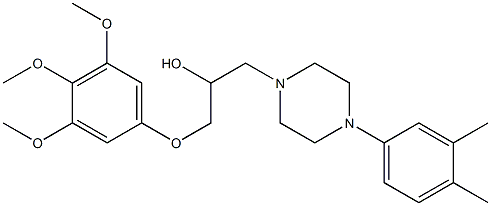 1-(3,4,5-Trimethoxyphenoxy)-3-[4-(3,4-dimethylphenyl)-1-piperazinyl]-2-propanol|