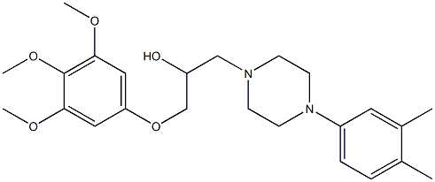  1-(3,4,5-Trimethoxyphenoxy)-3-[4-(3,4-dimethylphenyl)-1-piperazinyl]-2-propanol