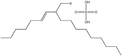 Sulfuric acid 2-(1-heptenyl)undecyl=potassium ester salt,,结构式