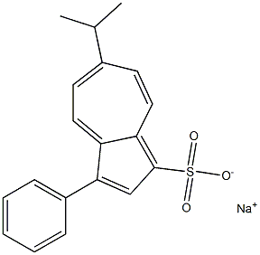 6-Isopropyl-3-phenylazulene-1-sulfonic acid sodium salt,,结构式