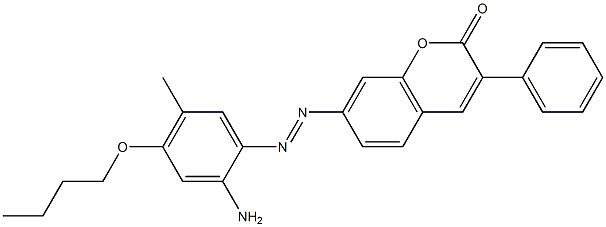 7-[2-Amino-4-butoxy-5-methylphenylazo]-3-phenylcoumarin