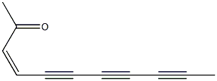 (3Z)-3-ウンデセン-5,7,9-トリイン-2-オン 化学構造式