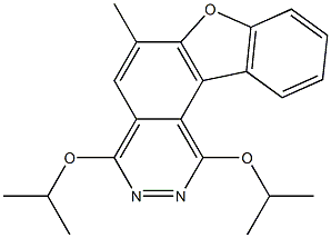 1,4-Di(isopropyloxy)-6-methyl-2,3-diaza-7-oxa-7H-benzo[c]fluorene,,结构式