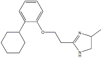 2-[2-(2-Cyclohexylphenoxy)ethyl]-4-methyl-2-imidazoline Structure