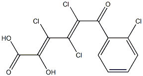 (2E,4E)-2-Hydroxy-3,4,5-trichloro-6-oxo-6-(2-chlorophenyl)-2,4-hexadienoic acid Structure