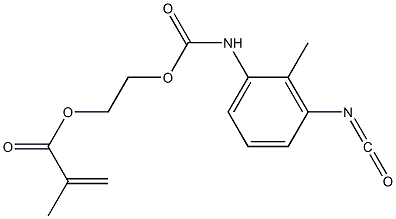 Methacrylic acid 2-[(3-isocyanato-2-methylphenyl)carbamoyloxy]ethyl ester Structure