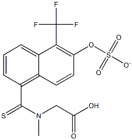 N-[[6-(Sulfonatooxy)-5-(trifluoromethyl)naphthalen-1-yl]thioxomethyl]-N-methylglycine