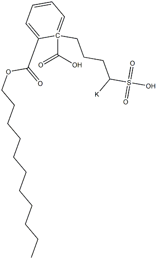 Phthalic acid 1-undecyl 2-(4-potassiosulfobutyl) ester Structure