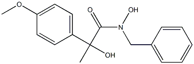 N-Benzyl-2-hydroxy-2-methyl-2-(4-methoxyphenyl)acetohydroxamic acid 结构式