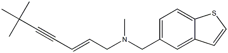 (2E)-N-Methyl-N-[(benzo[b]thiophene-5-yl)methyl]-6,6-dimethyl-2-heptene-4-yne-1-amine Struktur