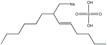 Sulfuric acid 2-hexyl-3-octenyl=sodium ester salt,,结构式
