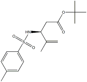 (S)-4-メチル-3-(トシルアミノ)-4-ペンテン酸tert-ブチル 化学構造式