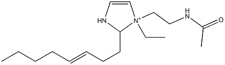 1-[2-(Acetylamino)ethyl]-1-ethyl-2-(3-octenyl)-4-imidazoline-1-ium Structure