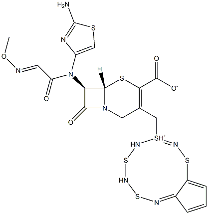 (7R)-7-[(2-Amino-4-thiazolyl)(methoxyimino)acetylamino]-3-[[[(5,6-dihydro-4H-cyclopentathiazol)-3-ium]-3-yl]methyl]cepham-3-ene-4-carboxylic acid