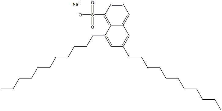 6,8-Diundecyl-1-naphthalenesulfonic acid sodium salt Struktur