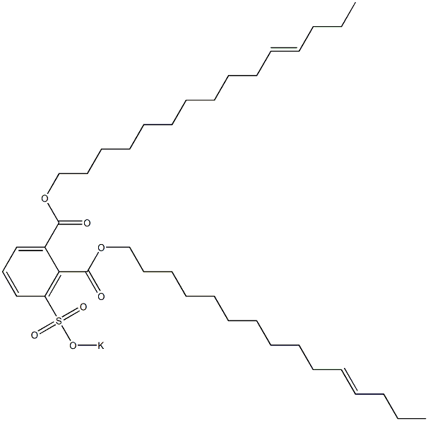 3-(Potassiosulfo)phthalic acid di(11-pentadecenyl) ester Struktur