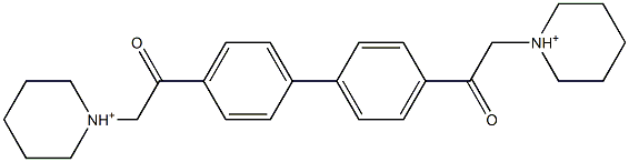 1,1'-[[1,1'-Biphenyl-4,4'-diyl]bis(2-oxo-2,1-ethanediyl)]bis(piperidinium),,结构式