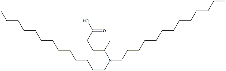 4-(ジトリデシルアミノ)吉草酸 化学構造式