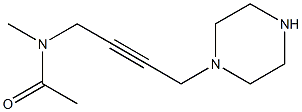 N-Methyl-N-[4-[1-piperazinyl]-2-butynyl]acetamide Struktur