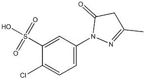 2-Chloro-5-(3-methyl-5-oxo-2-pyrazolin-1-yl)benzenesulfonic acid,,结构式